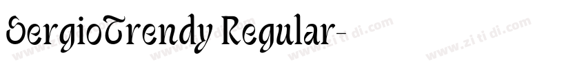 SergioTrendy Regular字体转换 SergioTrendy Regular字体转换